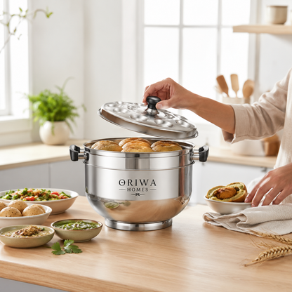 Premium 8-in-1 Multipurpose Cooker – Perfect for Baatis, Pizzas, Idlis, Momos, Dhoklas, Cakes, Cookies & More || Free Cooking Spoons